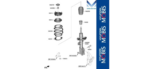 mobis front shock absorber hyundai santa fe mx5 2023-26